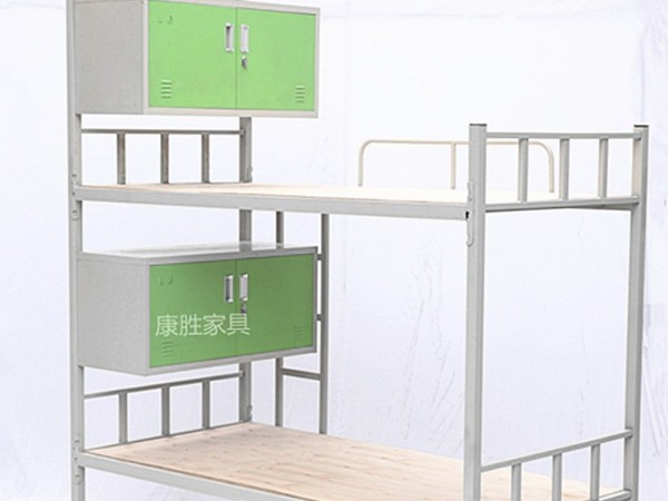 双层铁架床带床头柜 东莞 双层铁架床